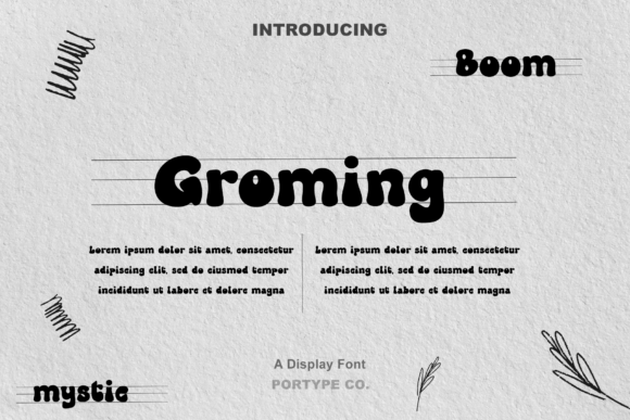 Grooming: A Luxurious Display Font for Elegant Crafts