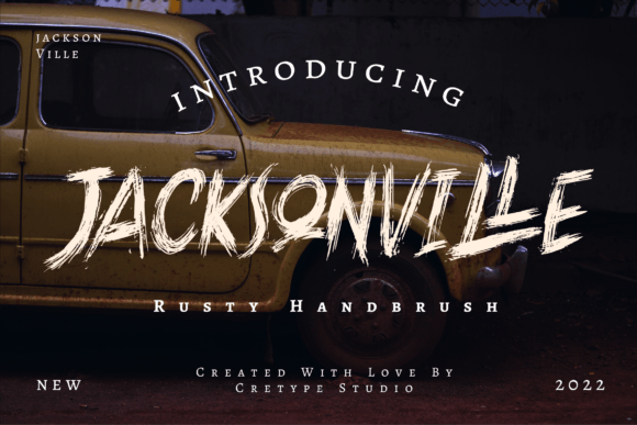 Jacksonville Hand Brush: A Rusty Display Typeface for Makers