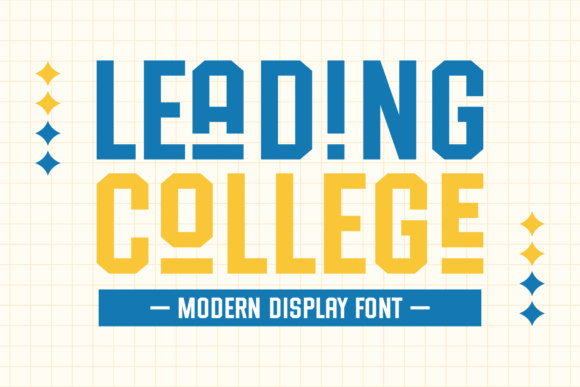 Leading College: A Modern Display Font for Fresh Branding