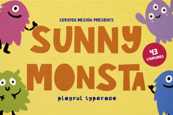 Sunny Monsta: A Playful Typeface for Kids' Editorial Design