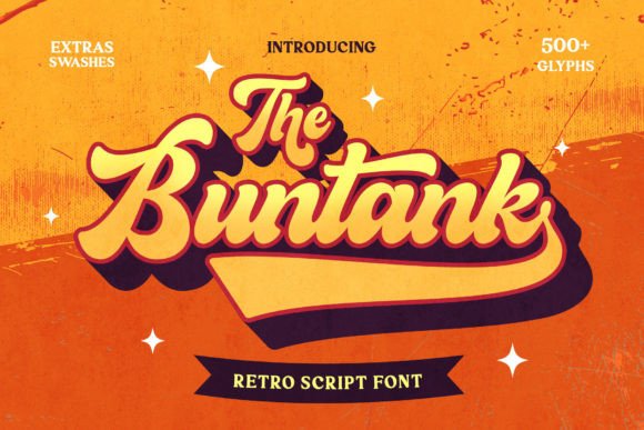The Buntank: A Retro Display Font for Bold Branding