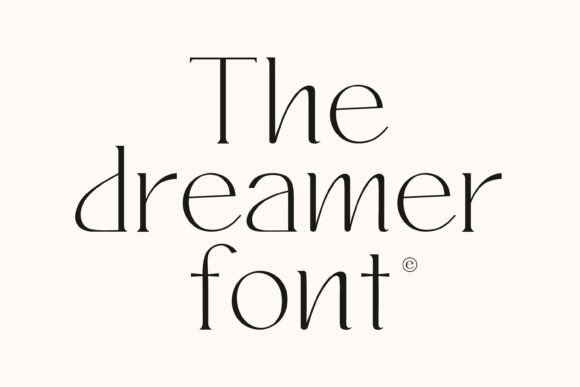 The Dreamer: A Chic Display Font for Editorial Design