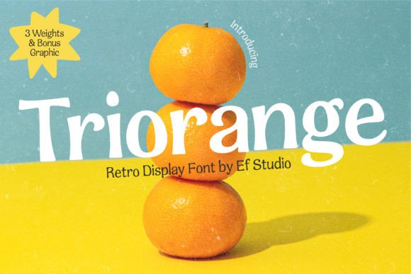 Triorange: A Retro Display Font for Sophisticated Branding